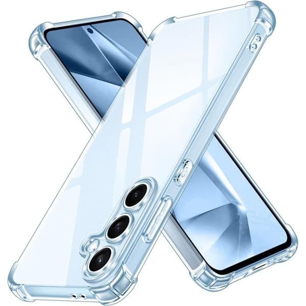 Skydd för Samsung Galaxy S24 FE - Phonillico® - Stötabsorberande - Mjuk - Transparent - Slät