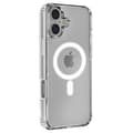 Miniatyrbild 3 av 6: Skal till iPhone 16 PLUS - Transparent silikon med integrerad magnetisk cirkel Phonillico®