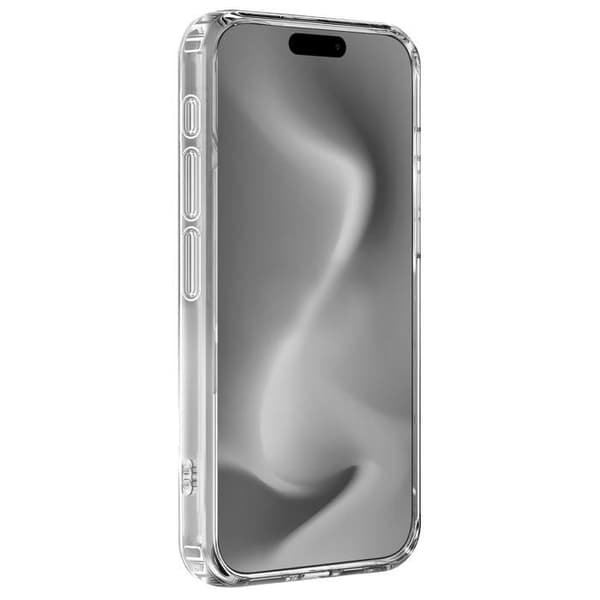Skal till iPhone 16 PLUS - Transparent silikon med integrerad magnetisk cirkel Phonillico®