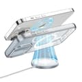 Miniatyrbild 6 av 6: Skal till iPhone 16 PLUS - Transparent silikon med integrerad magnetisk cirkel Phonillico®