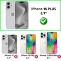 Miniatyrbild 2 av 6: Skal till iPhone 16 PLUS - Transparent silikon med integrerad magnetisk cirkel Phonillico®