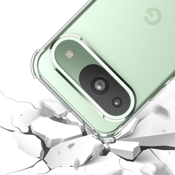 Stötsäkert fodral för Google Pixel 9 / Pixel 9 Pro - Transparent mjukt TPU-skydd Phonillico®