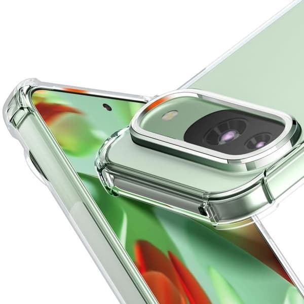 Stötsäkert fodral för Google Pixel 9 / Pixel 9 Pro - Transparent mjukt TPU-skydd Phonillico®