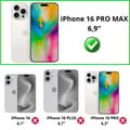Miniatyrbild 2 av 5: Stötsäker Skal för iPhone 16 PRO MAX - Transparent Mjuk Silikon Phonillico®