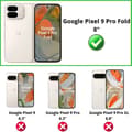 Miniatyrbild 2 av 5: Skyddande fodral i antichock för Google Pixel 9 Pro Fold - Transparent hårt skydd Phonillico®