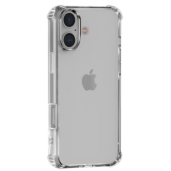 Stötsäkert skal för iPhone 16 PLUS - Transparent mjukt silikonskydd Phonillico®