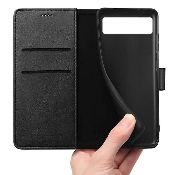 Fodral till Google Pixel 6 PRO - Svart plånboksflik Magnetspänne Kortförvaring Phonillico®