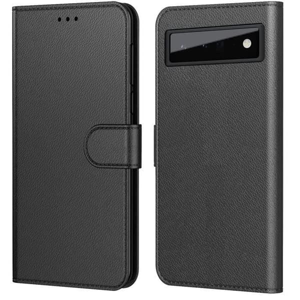 Fodral till Google Pixel 6 PRO - Svart plånboksflik Magnetspänne Kortförvaring Phonillico®