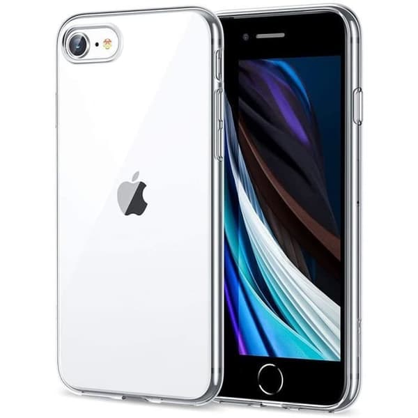Fodral för iPhone SE 2022 och 2 Härdat Glas - Skydd av Mjukt Silikon Film för Skärm Skydd Phonillico®