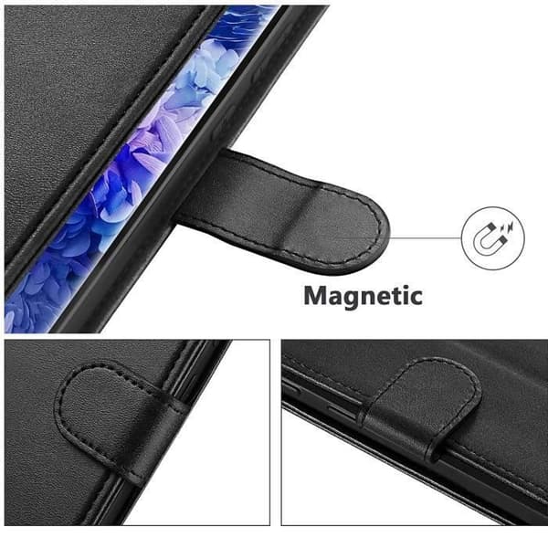Fodral för Samsung Galaxy A33 5G - Svart Plånbok Med Magnetlock För Kortförvaring Phonillico®