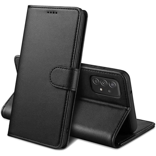 Fodral för Samsung Galaxy A33 5G - Svart Plånbok Med Magnetlock För Kortförvaring Phonillico®
