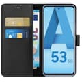 Miniatyrbild 2 av 4: Fodral till Samsung Galaxy A53 5G - Svart Plånboksfodral Magnetiskt Flipkortsfodral Phonillico®