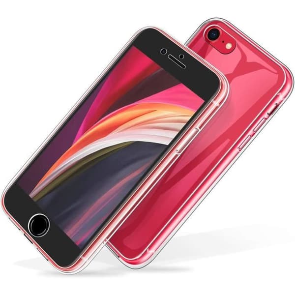 Cover for iPhone SE 2022 - 360 Full Transparent Case 2 Parts Front Back Stackable Phonillico®
