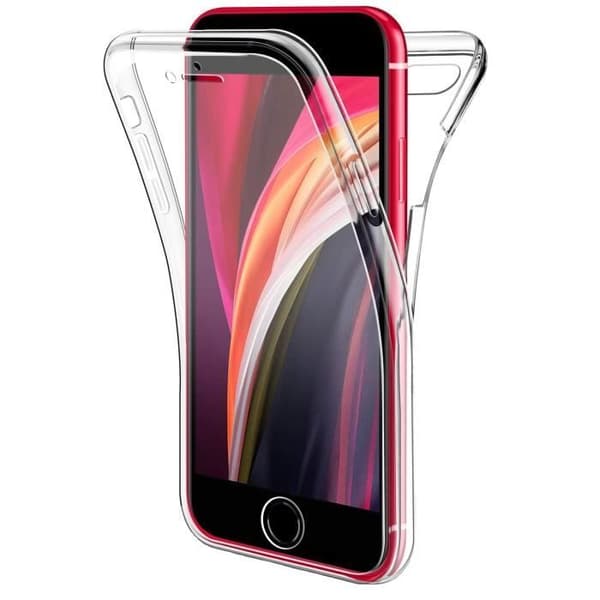 Cover for iPhone SE 2022 - 360 Full Transparent Case 2 Parts Front Back Stackable Phonillico®