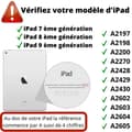 Miniatyrbild 2 av 4: Fodral + 2 härdade glasögon för iPad 9 - iPad 8 - iPad 7 - 10,2 tum - Stötsäkert skydd Transparent Phonillico®