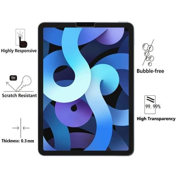 Fodral + 2 härdade glasögon för iPad AIR 5 - iPad AIR 4 - Stötsäkert skydd Transparent Phonillico®