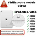 Miniatyrbild 2 av 4: Fodral + 2 härdade glasögon för iPad AIR 5 - iPad AIR 4 - Stötsäkert skydd Transparent Phonillico®