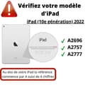 Miniatyrbild 2 av 4: 360 roterande fodral svart för iPad 10 (10:e generationen 2022) - Skyddande fodral Stående Landskap Stötdämpande Phonillico®