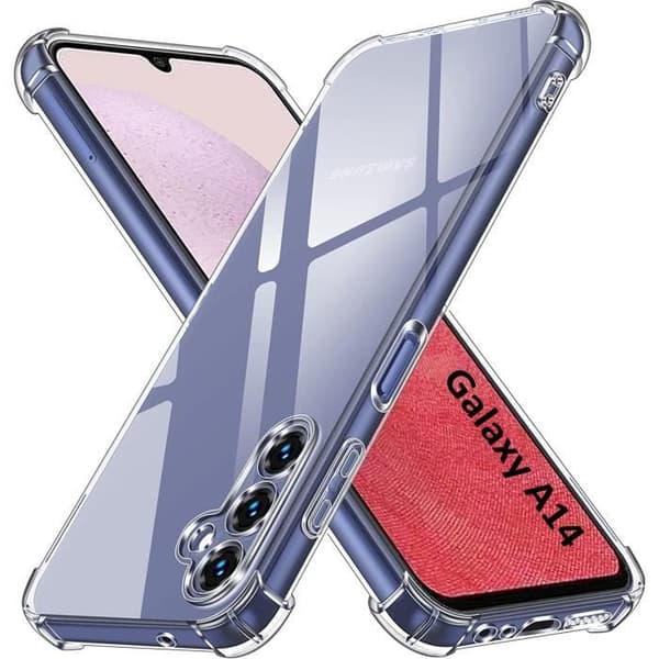 Skyddsomslag för Samsung Galaxy A14 - Stötdämpande Transparent TPU Skydd Phonillico®