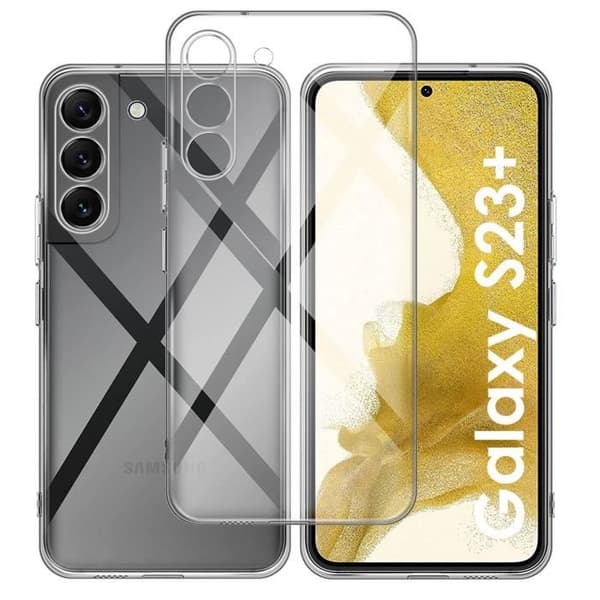 Coque för Samsung Galaxy S23 PLUS - Transparent Silikon Gel TPU Mjuk Ultra Tunn Phonillico®