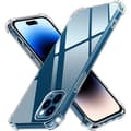 Miniatyrbild 1 av 4: Skyddsfodral för iPhone 14 PRO - Stötdämpande Transparent Mjuk Silikon Phonillico®