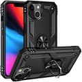 Miniatyrbild 1 av 4: Svart fodral för iPhone 14 - Stötsäkert skydd Militärstil Robust Ring 360 Roterande Phonillico®