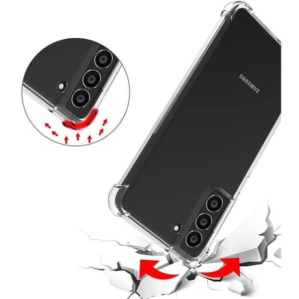Skal till Samsung S22 PLUS 5G - Stötsäkert skydd Mjukt silikon Transparent Phonillico®