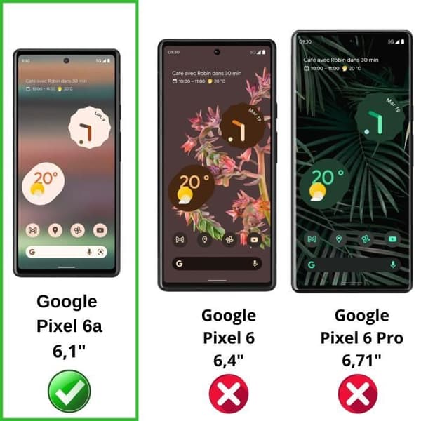 Skal till Google Pixel 6a - Silikongel TPU Transparent Skydd Mjukt Ultratunt Phonillico®