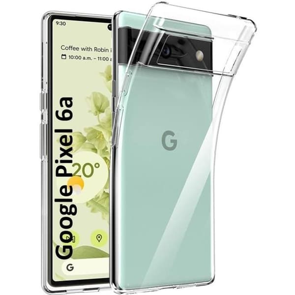 Skal till Google Pixel 6a - Silikongel TPU Transparent Skydd Mjukt Ultratunt Phonillico®