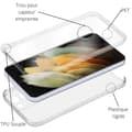 Miniatyrbild 3 av 4: Fodral till Samsung Galaxy S23 ULTRA - 360 graders genomskinligt skal med 2 fram- och bakdelar, sammankopplade Phonillico®