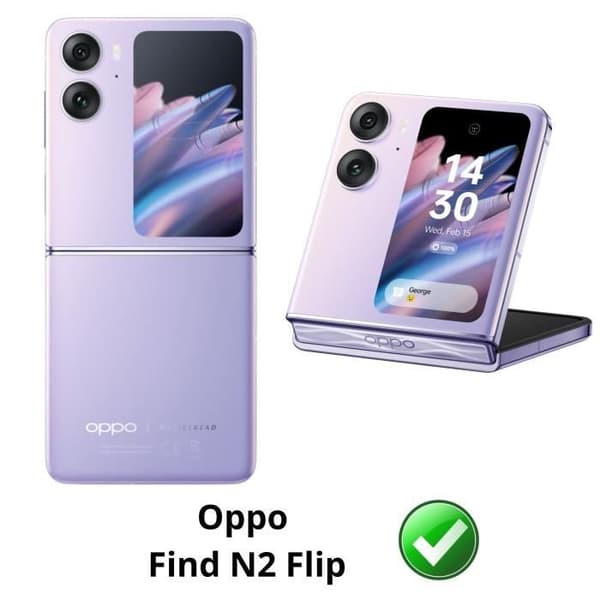 Skyddsfodral för Oppo Find N2 Flip och 2 Plastskärmskydd Phonillico®