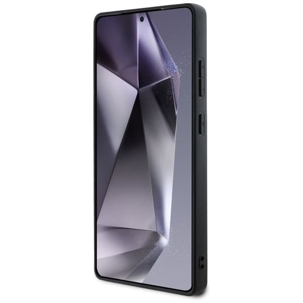 Gissa - GUHMS25LG4GFRK - Läder 4G Färgad Ring Klassisk Logotyp MagSafe Fodral Samsung Galaxy S25 Ultra svart