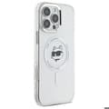 Miniatyrbild 3 av 6: iPhone 16 Pro-fodral - Karl Lagerfeld IML MagSafe (KLHMP16LHLHLSCHH) - Choupette-huvud i vit metall