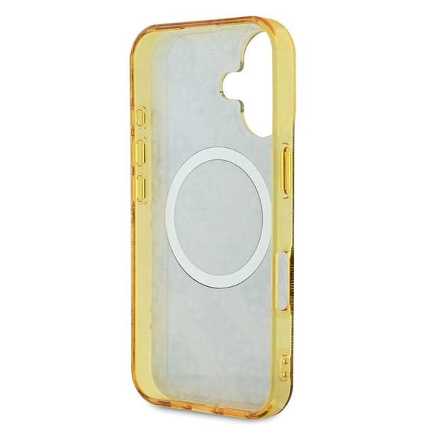 iPhone 16-fodral - Guess IML Peony på 4G MagSafe-bakgrund (GUHMP16SH4PYEEW) - Brun