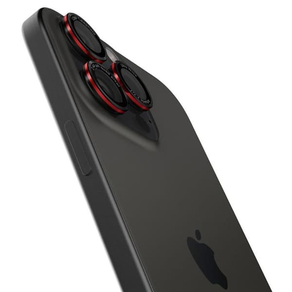 Kameraskal för iPhone 14 Pro / Pro Max / 15 Pro / Pro Max / 16 Pro / Pro Max (set 2) - Spigen Glas.tR Optik EZ Fit Pro - Svart