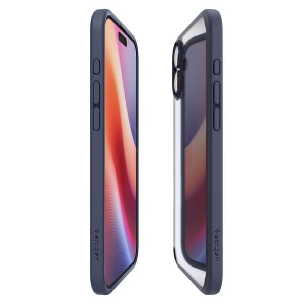 Skyddsfodral - Spigen - iPhone 16 - Semi-rigid - Mörkblå - Optimal skydd