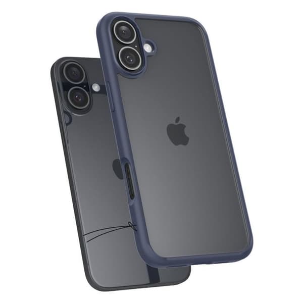 Skyddsfodral - Spigen - iPhone 16 - Semi-rigid - Mörkblå - Optimal skydd