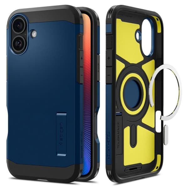 Skyddshölje - Spigen - iPhone 16 - Marinblå - Semi-styv - Optimal skydd