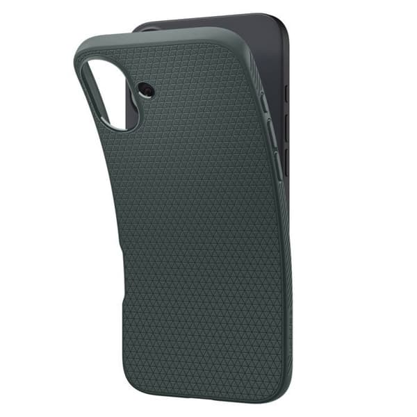 Skyddsskal - Spigen - iPhone 16 - Abyss Green - Halvstyv - Elegant
