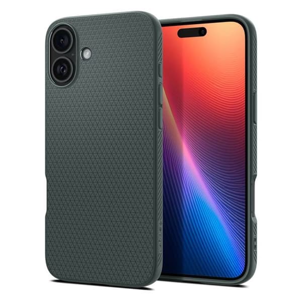 Skyddsskal - Spigen - iPhone 16 - Abyss Green - Halvstyv - Elegant