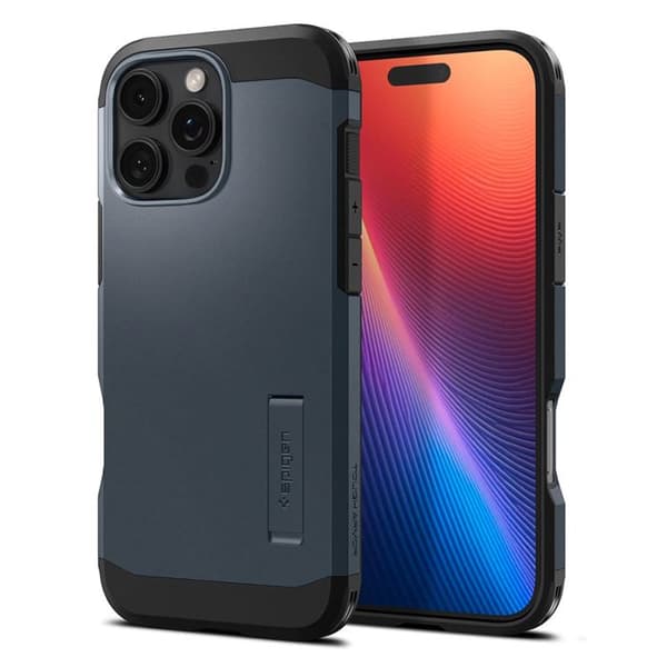 Skyddsfodral - Spigen - iPhone 16 Pro - Metal Slate - Halvstyv - Elegant