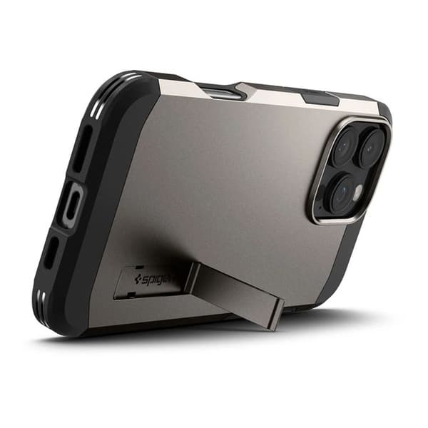 Skyddsfodral - Spigen - iPhone 16 Pro - Gunmetal - Semi-rigidh - Elegant