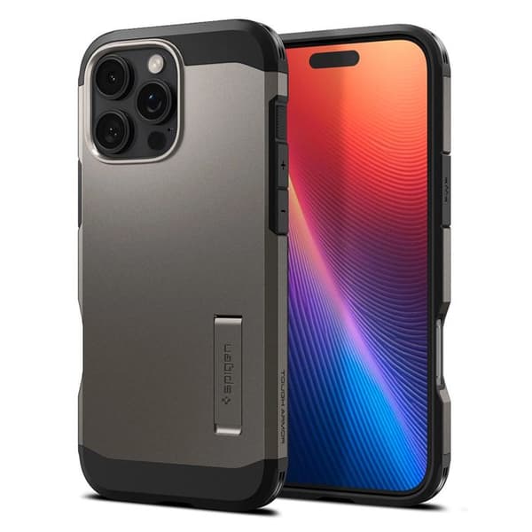 Skyddsfodral - Spigen - iPhone 16 Pro - Gunmetal - Semi-rigidh - Elegant