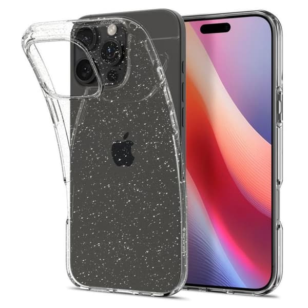 Skyddsskal - Spigen - iPhone 16 Pro Max - Glitter Crystal - Semi-stretch - Transparent