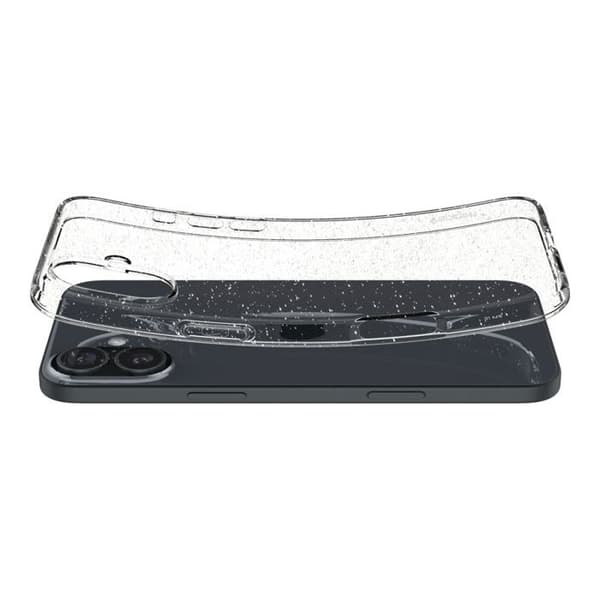 Skyddsöverdrag - Spigen - iPhone 16 - Semi-hård - Glitter - Kristallkvarts
