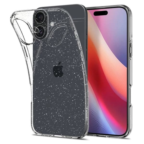 Skyddsfodral - Spigen - iPhone 16 Plus - Crystal Quartz - Semi-rigidh - Glitter