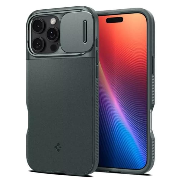Coque - Spigen - Optik Armor - iPhone 16 Pro Max - Grön Abysse - MagSafe Kompatibel