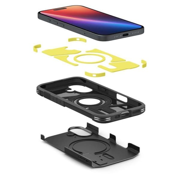 Skyddsskal - Spigen - iPhone 16 Plus - Tough Armor MagSafe - Svart - Elegant