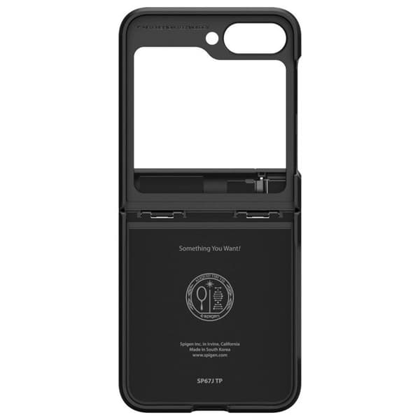 Skyddsskal - SPIGEN - Galaxy Z Flip6 - Svart - Hård - Optimal skydd mot stötar