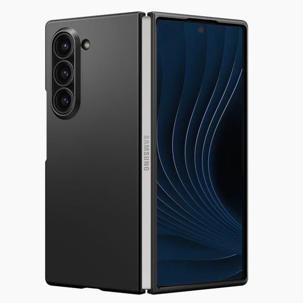 Skyddsskal - SPIGEN - Galaxy Z Fold6 - Semi-hårt - Svart - Maximalt skydd